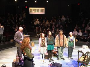 The cast and playwright of "Supermarket of Lost" take their bows. Courtesy of Cassandra Hsiao @ BroadwayWorld The cast and playwright of "Supermarket of Lost" take their bows. Courtesy of Cassand Photo