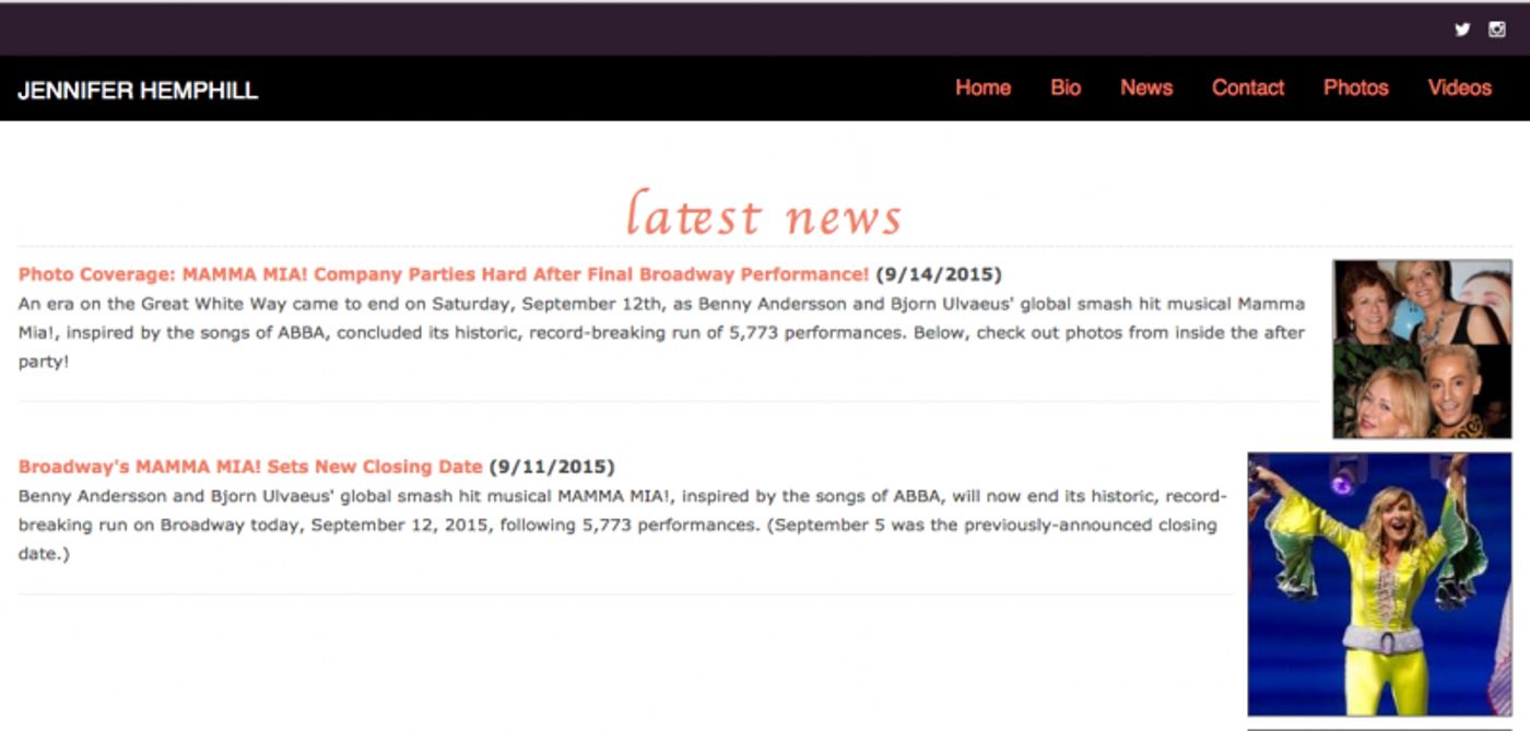 New from BroadwayWorld, Your Own Auto-Updating Official Web Site  Image