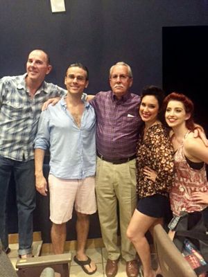 Actors Shawn Sears, Charlie Logan, Megan Jimenez and Brittany Halen with George M. Co Photo