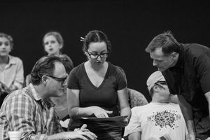 To Kill a Mockingbird Rehearsal 
(Seated, left) Jason Douglas (Atticus Finch), (Stand Photo