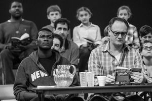 To Kill a Mockingbird Rehearsal 
(Seated at table, L to R) Andrew Carson (Tom Robinso Photo