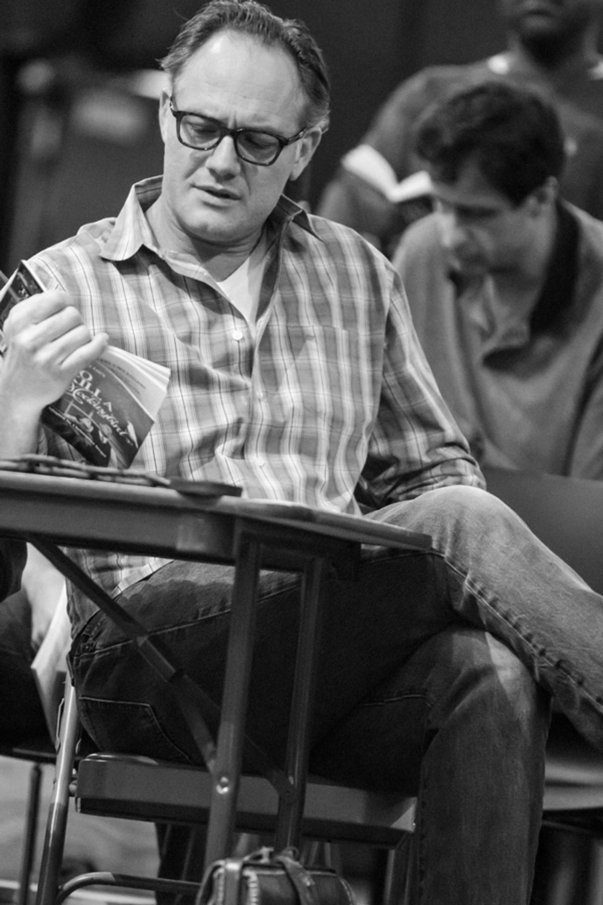 To Kill a Mockingbird Rehearsal 
Jason Douglas (Atticus Finch)
Photo Credit: Jeff McMorrough at 