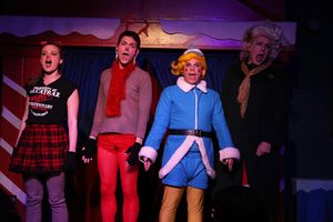(left to right) Bitter Clarice (Lizzie Scwarzrock), Rudolph (Grant Drager), Herbie (C Photo
