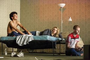 Justice Smith, Ari Graynor, and Lucas Hedges Photo