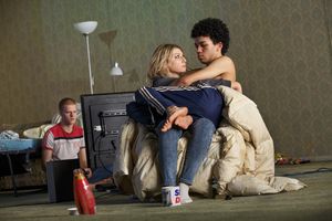Lucas Hedges, Ari Graynor, and Justice Smith Photo