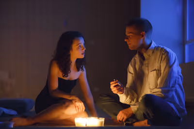 Stefania LaVie Owen and Lucas Hedges  Photo