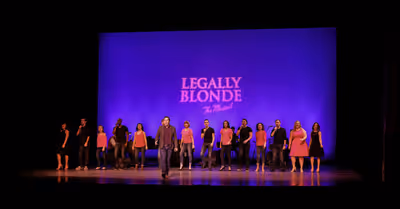 Matthew Scott with LEGALLY BLONDE Cast Photo