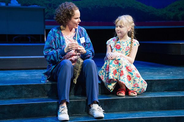 (L to R) Sara Bruner (as Norma McCorvey) and Zoe Bishop in Roe at Arena Stage at the  Photo