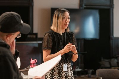 Ensemble member Alan Wilder (Ed) and Young Jean Lee  Photo