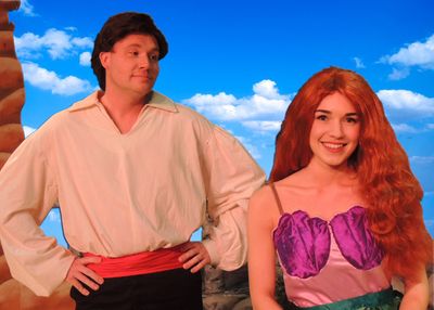 Jeremy Trammelle as Prince Eric with Bridey Puvel as Ariel Photo
