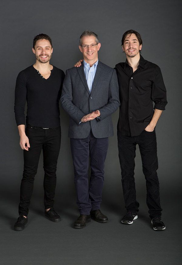 Artistic Director Barry Edelstein (center) directs (from left) Philippe Bowgen as Pab Photo