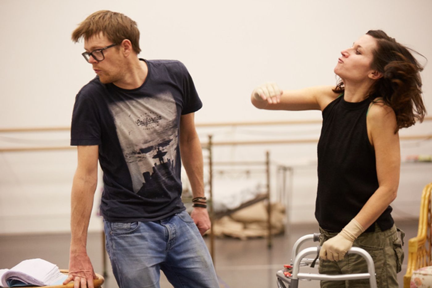 Photo Flash: In Rehearsal with UGLY LIES THE BONE at the Lyttelton Theatre  Image