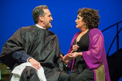 Sanders as Beauregard and Julie Johnson as Mame Photo