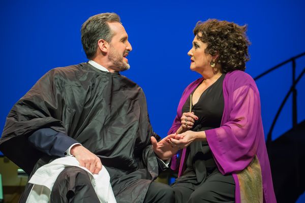 Sanders as Beauregard and Julie Johnson as Mame Photo