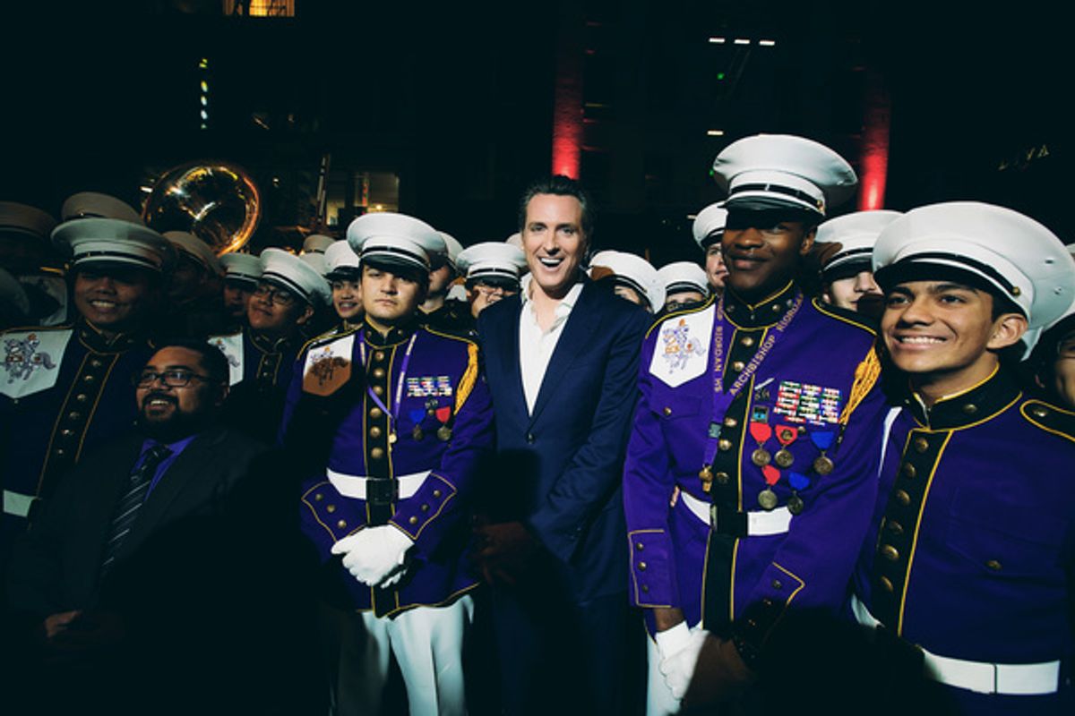 Gavin Newsom  at 