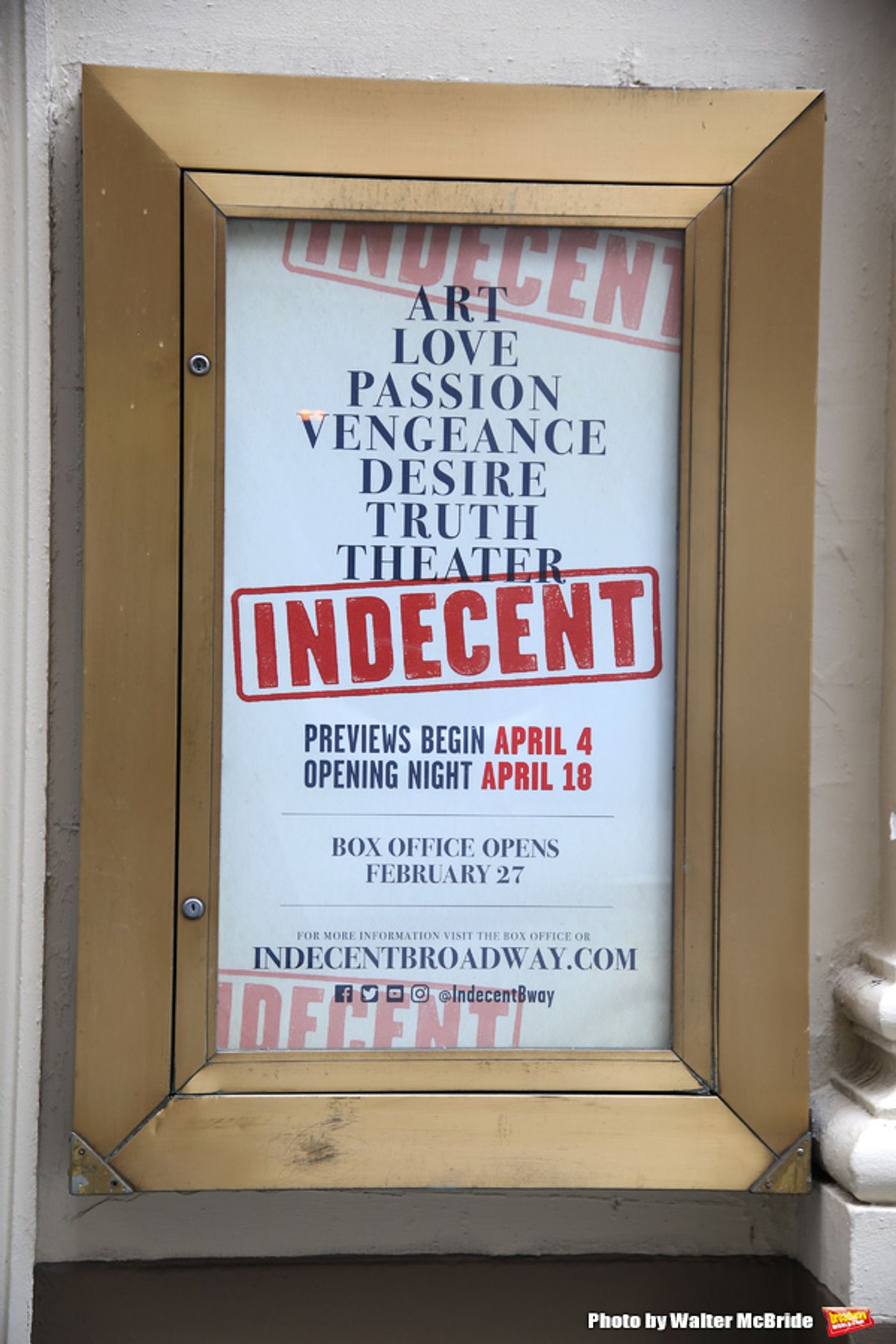 UP ON THE MARQUEE: INDECENT at the Cort Theatre  Image
