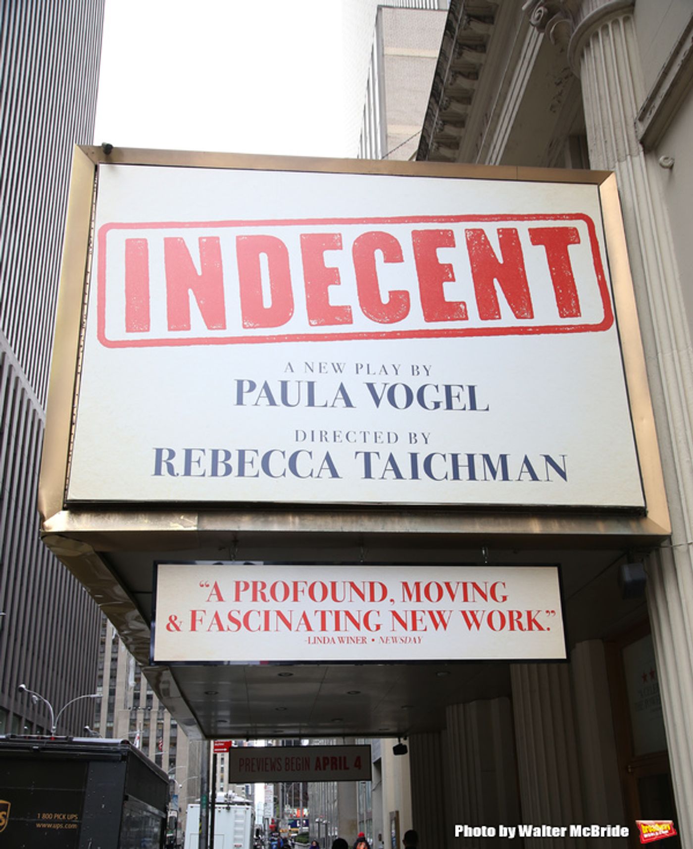 UP ON THE MARQUEE: INDECENT at the Cort Theatre  Image