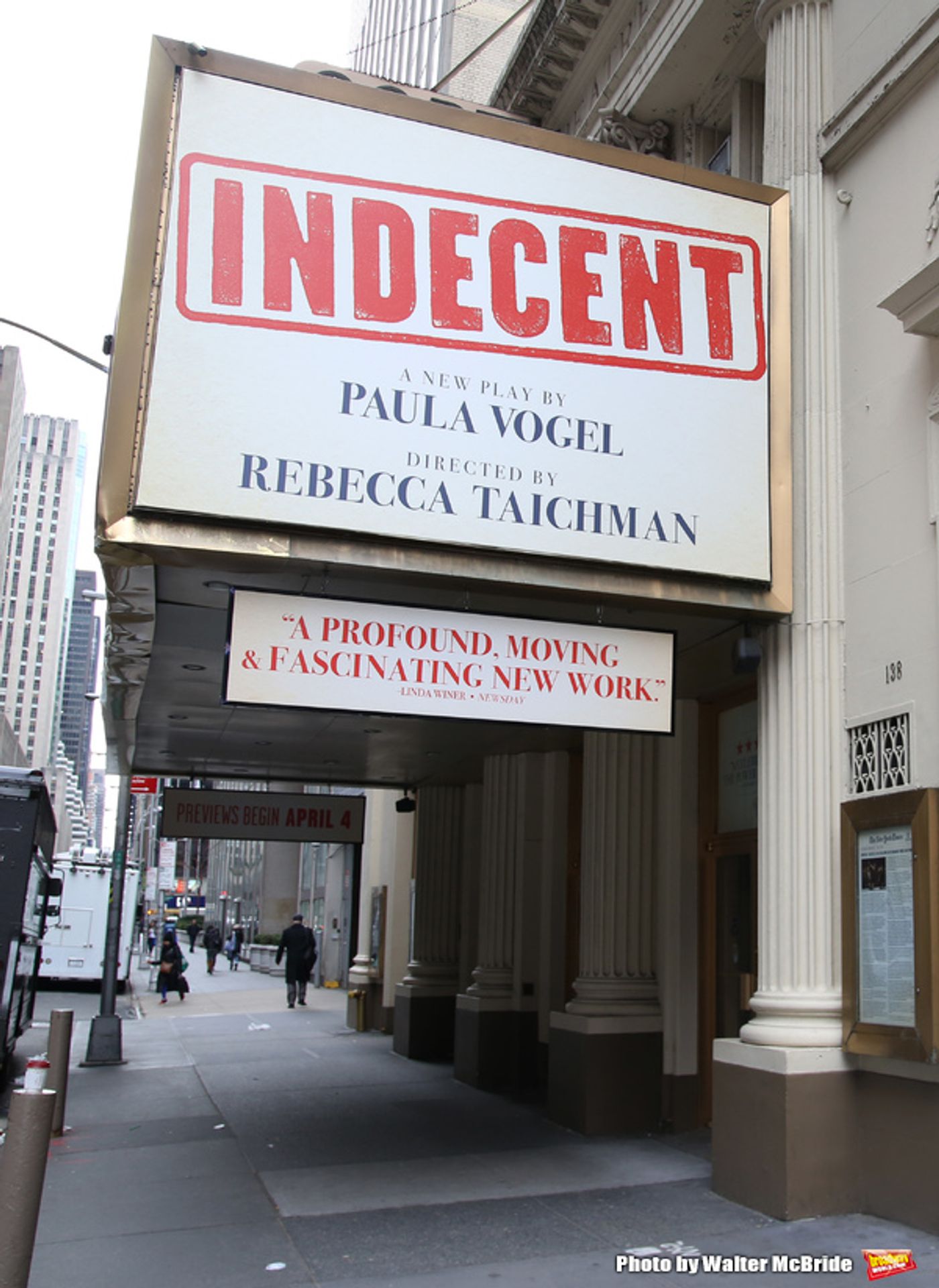 UP ON THE MARQUEE: INDECENT at the Cort Theatre  Image
