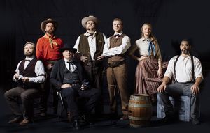 Chris Berger (seated) as Narrator, Riley, Thomas (seated), Christopher Scott as Marsh Photo