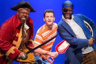 Captain Braid Beard (Rodrick Randall), Jeremy Jacob (Michael Chiavone), and Sharktoot Photo