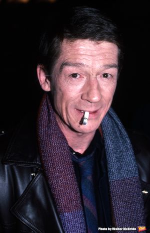 John Hurt photographed at the NBC Building on January 15, 1985 in New York City. Photo