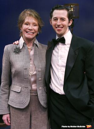 ***EXCLUSIVE COVERAGE*** Mary Tyler Moore visits the cast of "Enter Laughing" at the York Theatre Company in New York City.
February 26, 2009
pictured: Mary Tyler Moore & Josh Grisetti
@ BroadwayWorld ***EXCLUSIVE COVERAGE*** Mary Tyler Moore visits the cast of "Enter Laughing" at the Photo