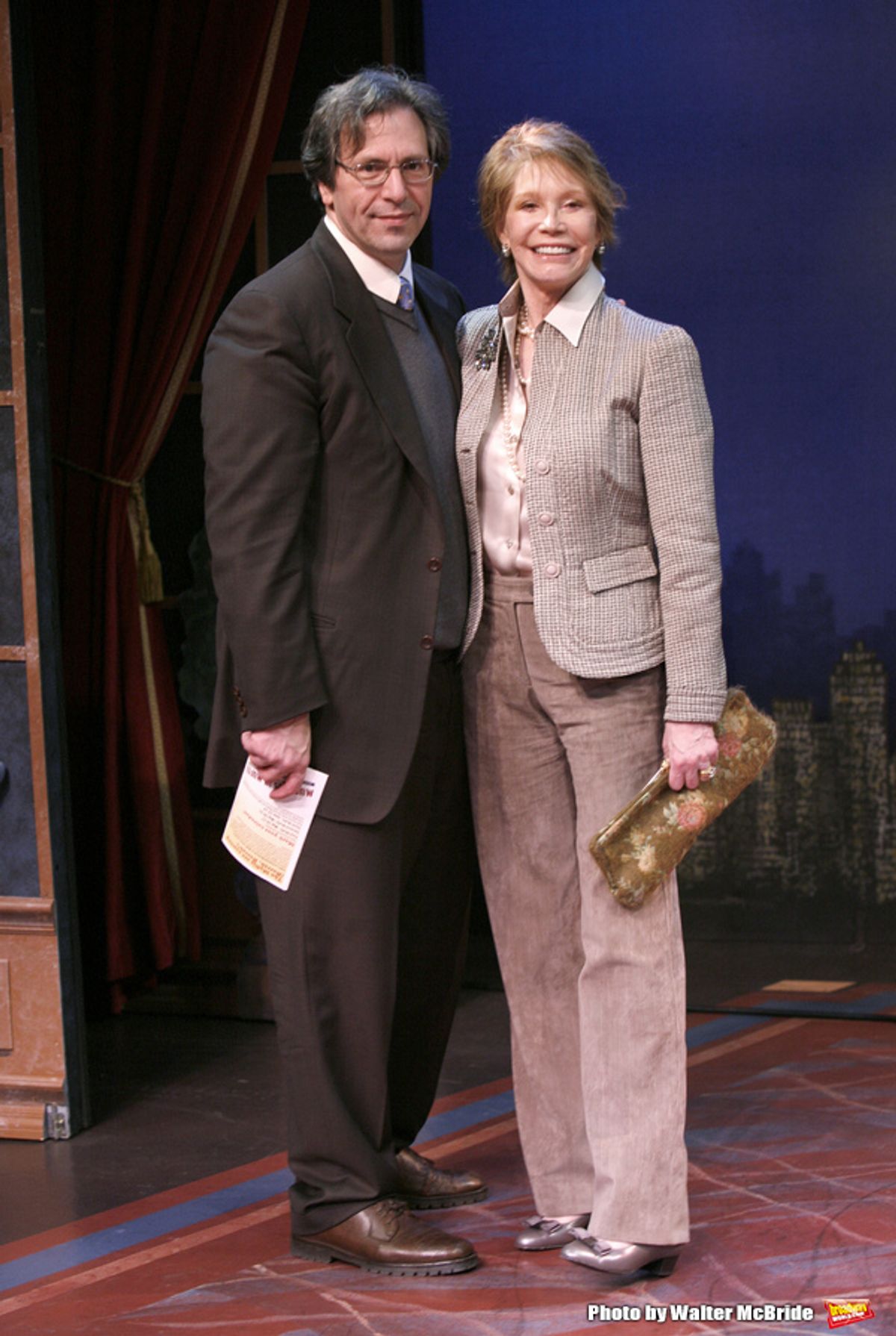 ***EXCLUSIVE COVERAGE*** Mary Tyler Moore visits the cast of 'Enter Laughing' at the York Theatre Company in New York City.
February 26, 2009
pictured: Mary Tyler Moore & husband Dr. Robert Levine
 at 