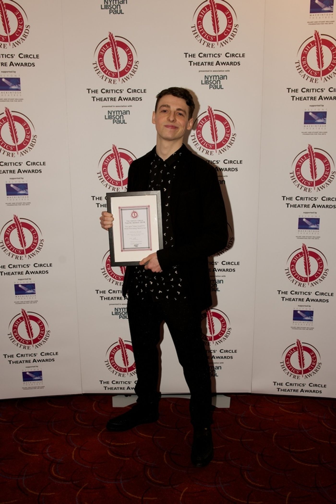 Photo Flash: Anthony Boyle, John Tiffany, Billie Piper and More at the Critics' Circle Theatre Awards 2016  Image