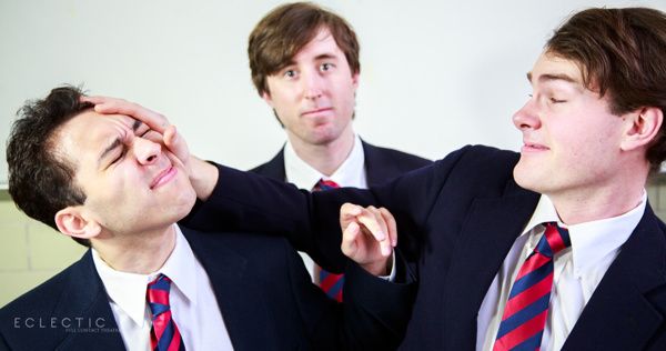 Posner (Joshua Servantez), Scripps (Taylor Sorrel), and Dakin (Mathias Blake). Photo