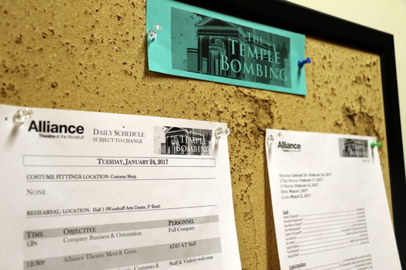 Photo Flash: Inside Rehearsal for THE TEMPLE BOMBING World Premiere at Alliance Theatre  Image