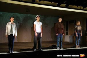 Stefania LaVie Owen, Justice Smith, Lucas Hedges and Ari Graynor Photo