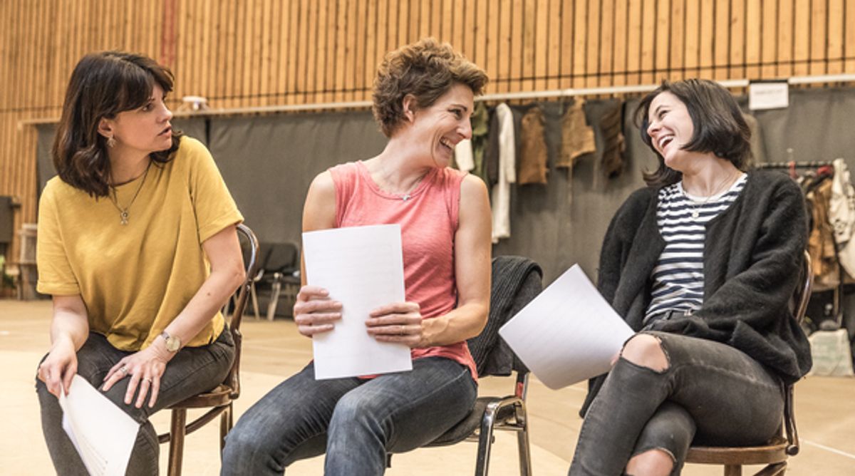 Niky Wardley, Tamsin Greig and Phoebe Fox  at 