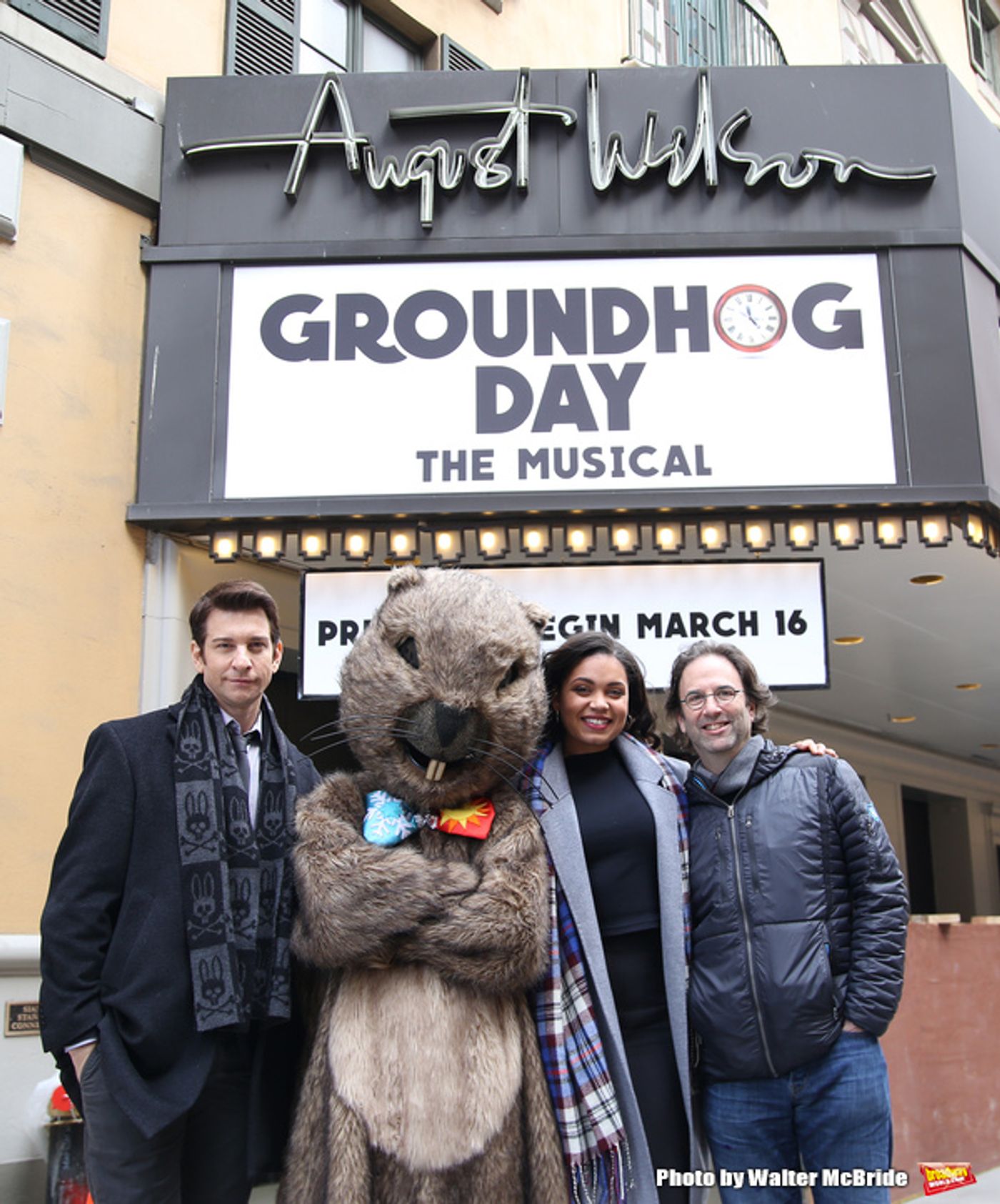 FREEZE FRAME: Andy Karl, Mr. Groundhog and More Celebrate GROUNDHOG DAY Box Office Opening  Image