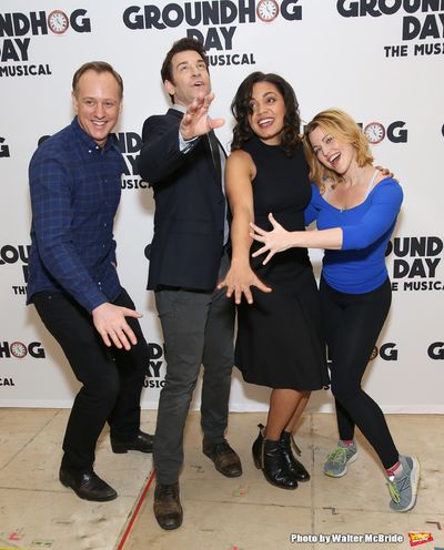 John Sanders, Andy Karl, Barrett Doss and Rebecca Faulkenberry  Photo