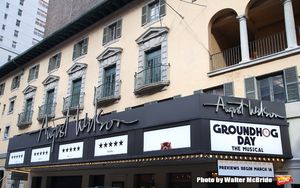 Theatre Marquee for "Groundhog Day'' during the opening day box office at The August Wilson Theatre on February 2, 2017 in New York City.
@ BroadwayWorld Theatre Marquee for "Groundhog Day'' during the opening day box office at The August Photo