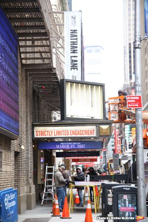 Marquee installation for the new Broadway Musical "Anastasia" starring Ramin Karimloo, Christy Altomare, and Derek Klena at the Broadhurst Theatre on February 3, 2017 in New York City.
@ BroadwayWorld Marquee installation for the new Broadway Musical "Anastasia" starring Ramin Karimloo Photo