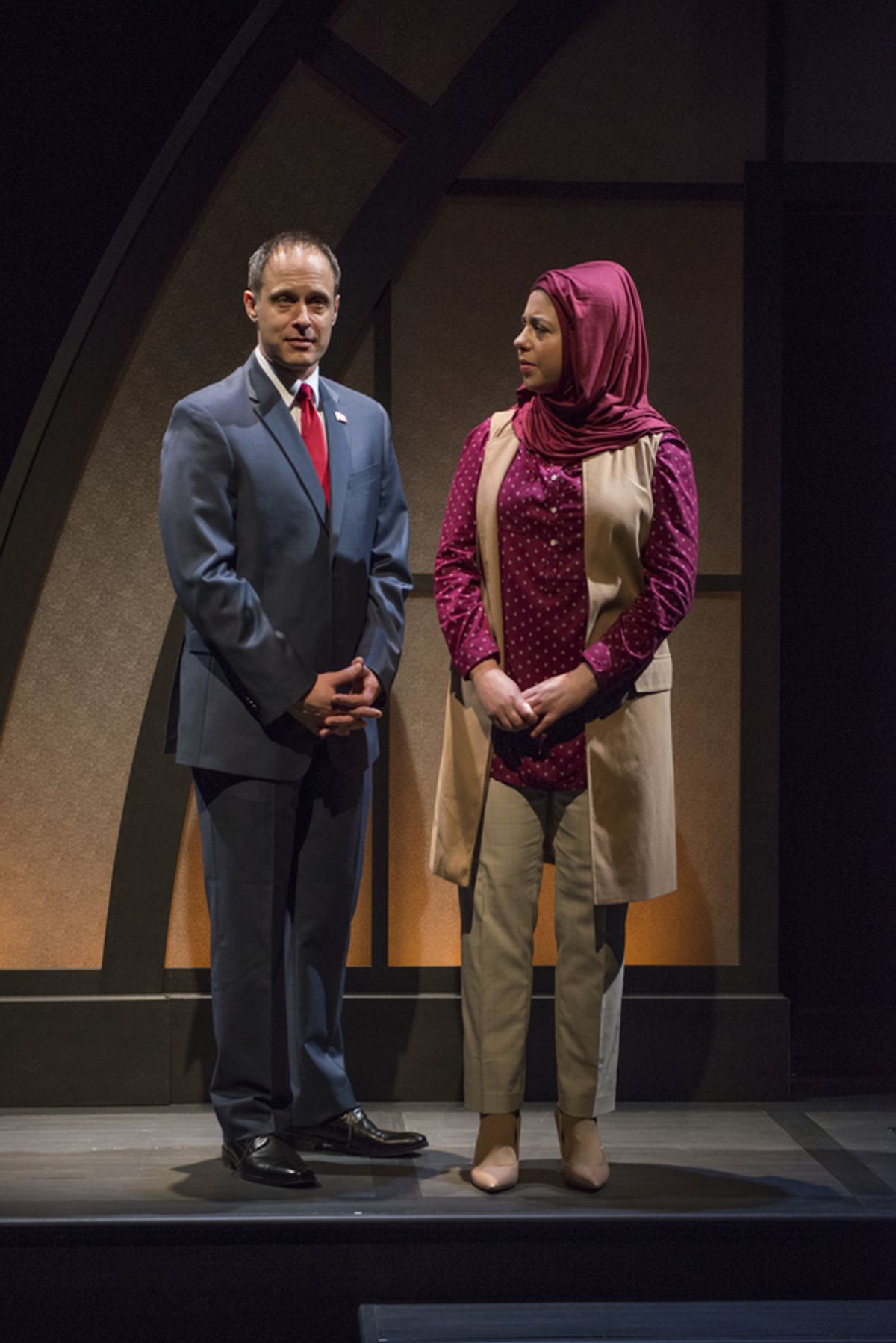 Susaan Jamshidi (Claire Fathi), Timothy Edward Kane (Scott Bader) at 