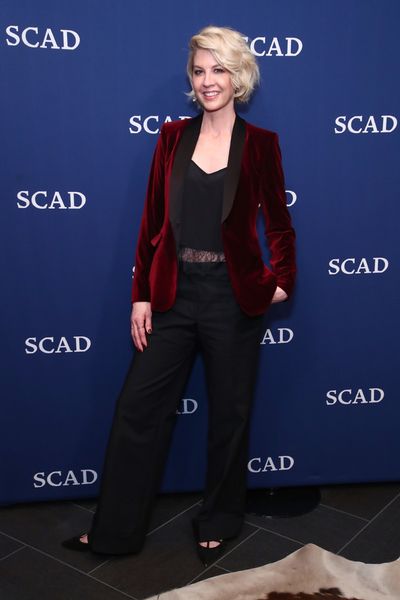 ATLANTA, GA - FEBRUARY 03:  Jenna Elfman attends her Spotlight Award Photo Opp on Day Photo