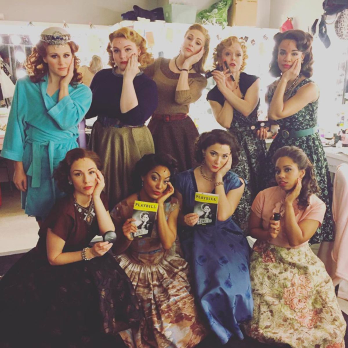 Sunset Boulevard (Broadway): @ktladnerFirst #SIP here at @sunsetblvdmusical The Ladies are ready for our 'Glenn Close-Up!' #sunsetboulevard #broadway at 