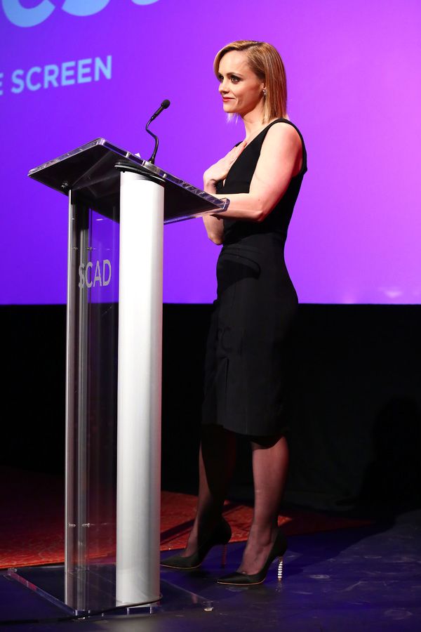 ATLANTA, GA - FEBRUARY 04:  Actress Christina Ricci accepts her Vanguard Award on Day Photo
