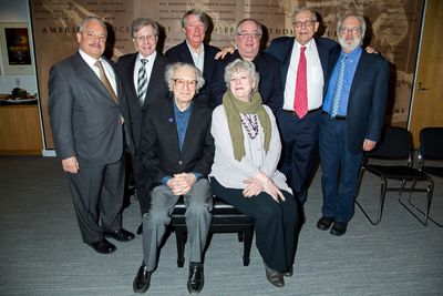 Elliot Brown, Maury Yeston, Sheldon Harnick, Andre Bishop, Sarah Douglas, Richard Ter Photo