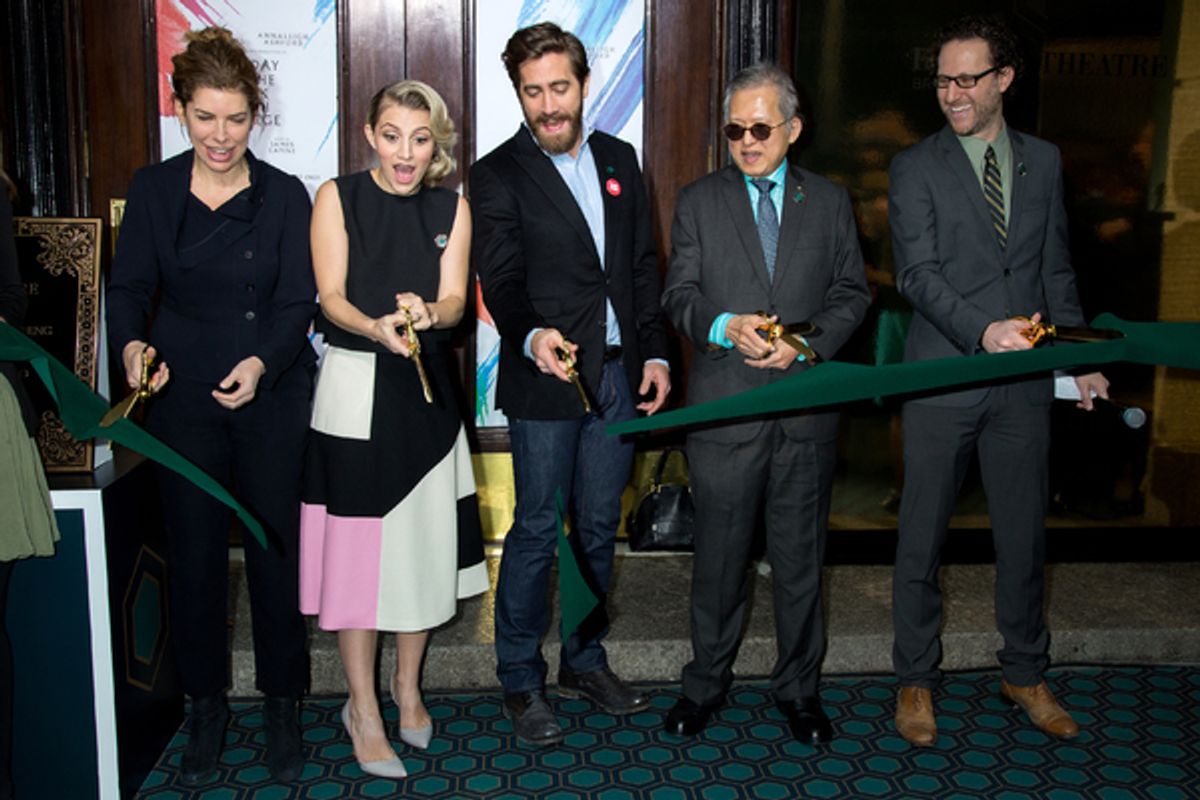 Julie Menin, Annaleigh Ashford, Jake Gyllenhaal, Kwek Leng Beng, Eric Paris at 