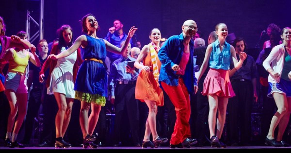 Members of each of the three companies perform together 'Somebody to Love,' choreography by Chicago Tap Theatre's Mark Yonally from We Will Tap You!  at 