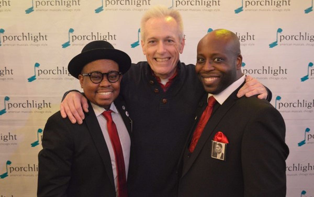 Samuel Roberson Jr., and Larry Yando and James Earl Jones II at 