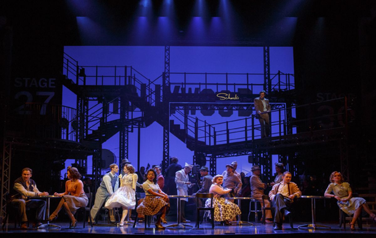 Sunset BoulevardPalace TheatreProduced by Paul Blake and Mike Bosner; Produced by special arrangement with Really Useful GroupBook by Don Black and Christopher Hampton; Music by Andrew Lloyd Webber; Lyrics by Don Black and Christopher Hampton; Based on th at 