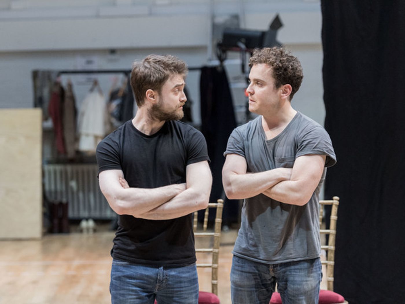 Photo Flash: Daniel Radcliffe, Joshua McGuire and More in Rehearsal for ROSENCRANTZ AND GUILDENSTERN ARE DEAD at the Old Vic  Image