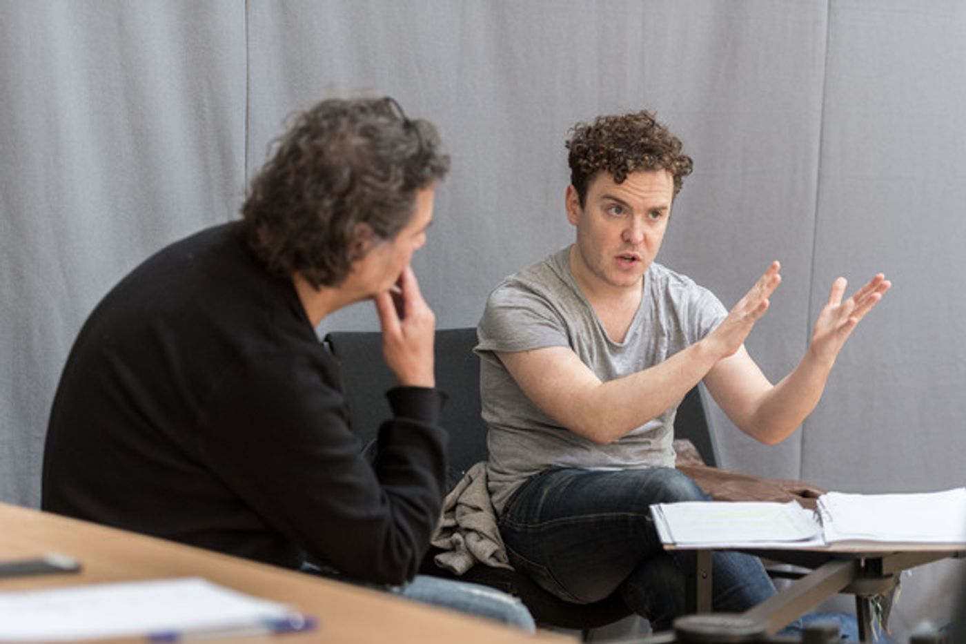 Photo Flash: Daniel Radcliffe, Joshua McGuire and More in Rehearsal for ROSENCRANTZ AND GUILDENSTERN ARE DEAD at the Old Vic  Image