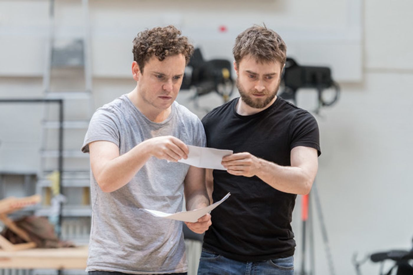 Photo Flash: Daniel Radcliffe, Joshua McGuire and More in Rehearsal for ROSENCRANTZ AND GUILDENSTERN ARE DEAD at the Old Vic  Image