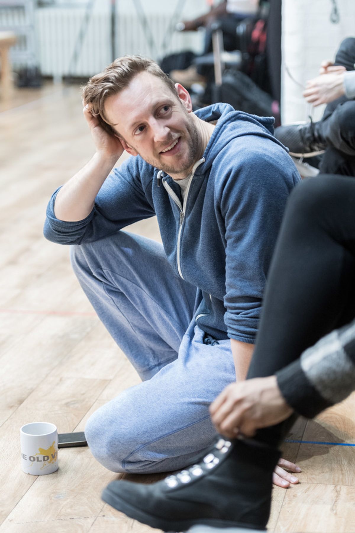 Tim Vaneyken at Daniel Radcliffe, Joshua McGuire and More in Rehearsal for ROSENCRANTZ AND GUILDENSTERN ARE DEAD at the Old Vic