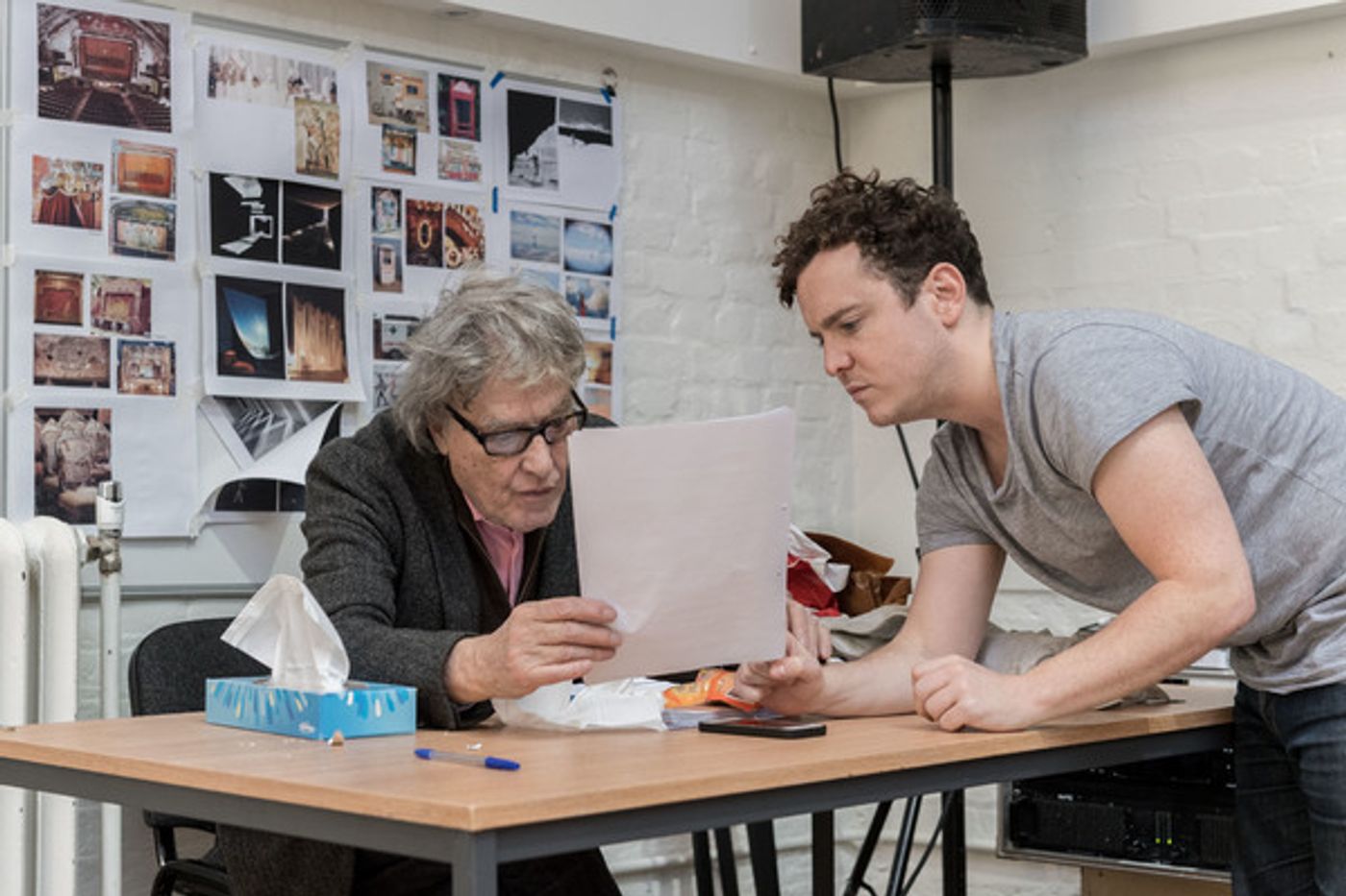 Photo Flash: Daniel Radcliffe, Joshua McGuire and More in Rehearsal for ROSENCRANTZ AND GUILDENSTERN ARE DEAD at the Old Vic  Image